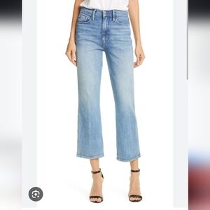 Frame Denim Le Sylvie Kick Boot Light Blue Flare Jeans